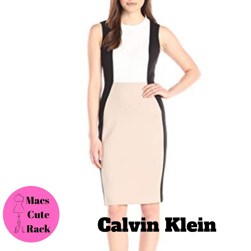 ❗PRICE ⬇️❗Calvin Klein Tri-Color Sheath Dress